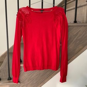 Guess, Sweater w/ sheer sleeves, Size M